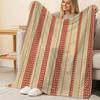 Simple Solid Flannel Blanket Warm Cozy Soft Plush Home Throw for Bedroom & Living Room, Festive Use for Halloween & Christmas