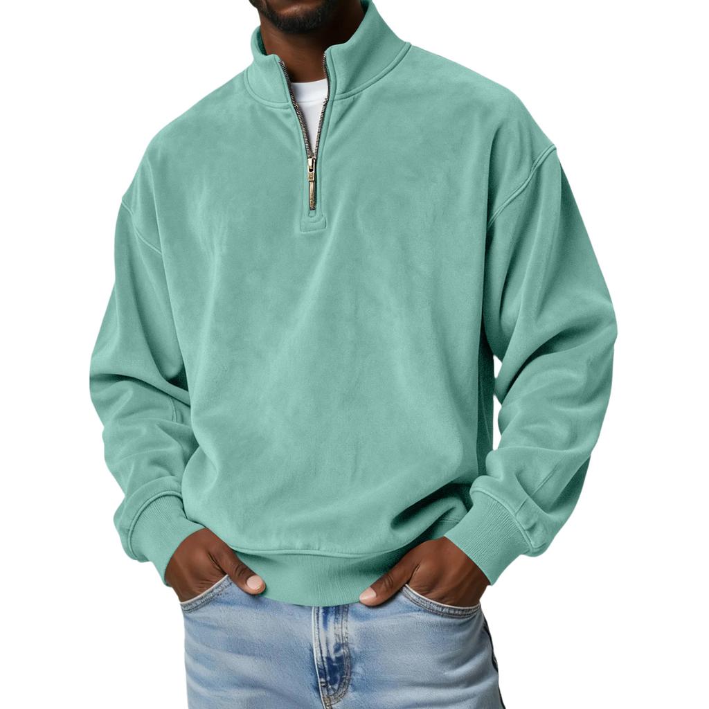 Sudadera con capucha y cremallera casual para hombre