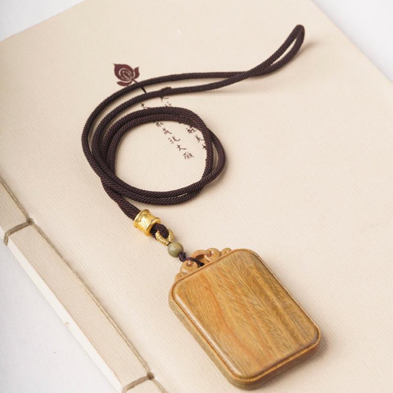 Дерево с ароматом зеленого сандала Уши Пай 46 Карт Подвеска Унисекс Культурная Игра Ремесло.