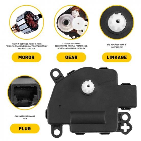 Heater Blend Door Actuator Main Mode Temperature For Ford 2010-2014 F-150