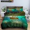 Nautical Sailboat Duvet Cover Queen King Size 3D Oil Painting Boat Style Bedding Set Ocean Soft 2/3pcs Polyester Quilt Cover