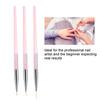 3pcs Nail Art Dotting Liner Brush UV Gel Painting Pen Drawing Tool Set Rhinestone Handle (Pink)