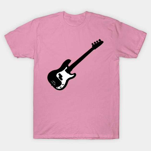 T Shirt Women Black And White Bass Guitar Harajuku Print Kawaii Tshirt Summer Short Sleeve Female T-Shirt Top Tee