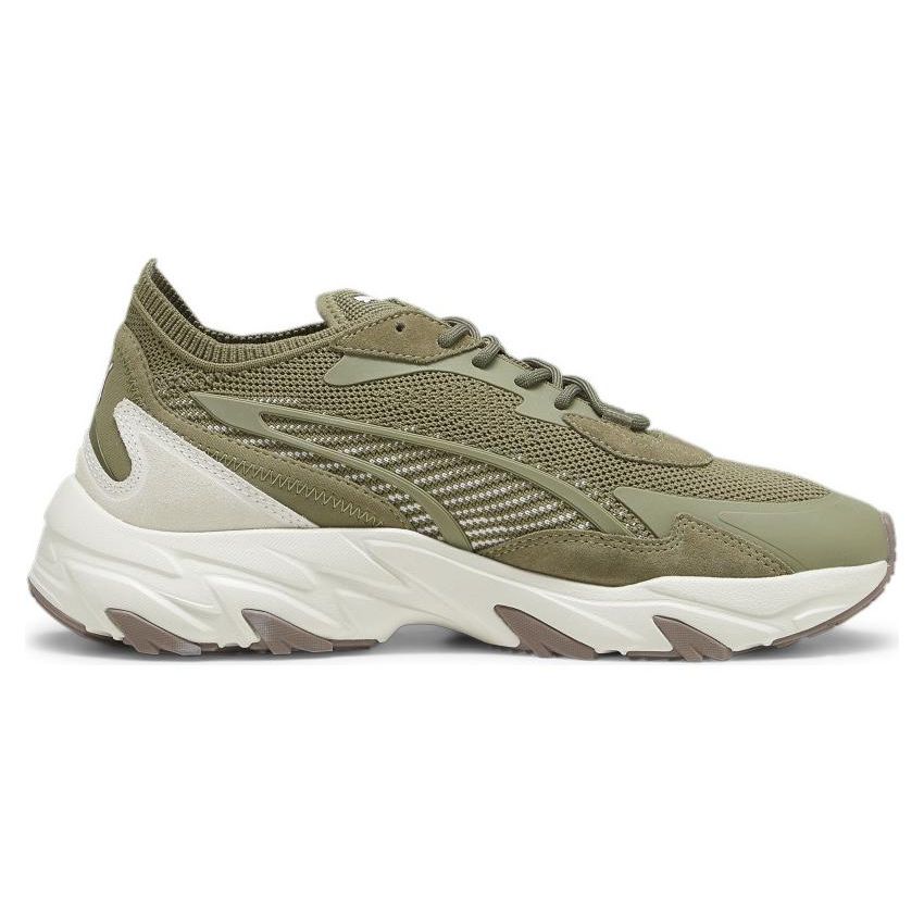 PUMA Men's Green Injector Knit Arid Desert Low Top Casual Shoes 392723-02