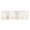 Kitchen Bathroom Wall Stickers 3Pcs 2D Retro Floral Tile Stickers, Self-Adhesive Waterproof Oil Proof Water Resistant Covers Decals, Peel &