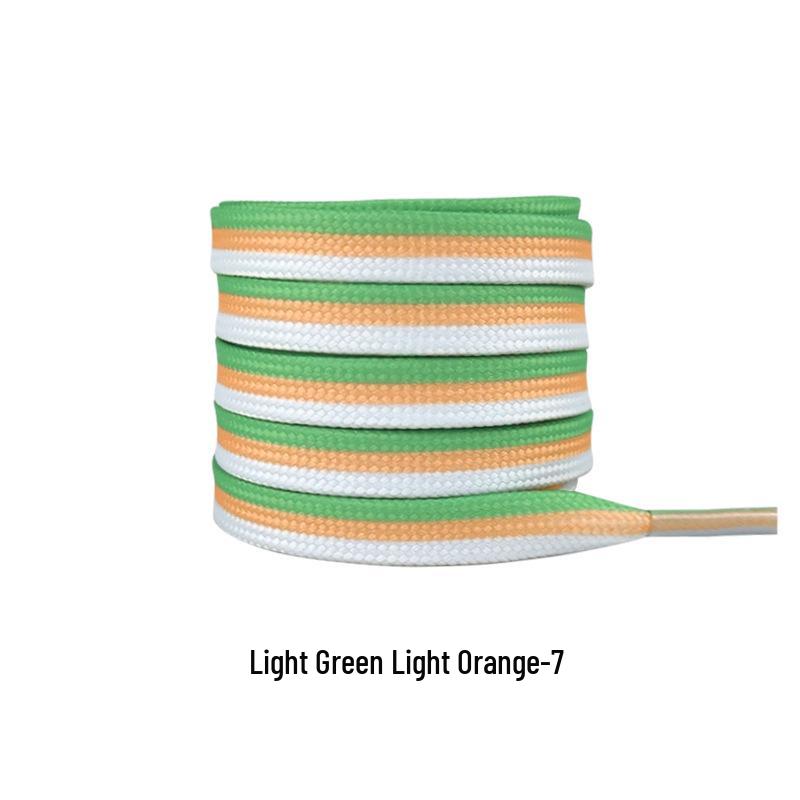 Three-Color Patchwork Macaron Shoelaces for Canvas, White Shoes - AJ1, AF1, Dunk