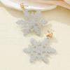 A Pair of Winter Atmosphere Acrylic Snowflake Earrings Casual Fashion Simple Classic High-end Women's Earrings