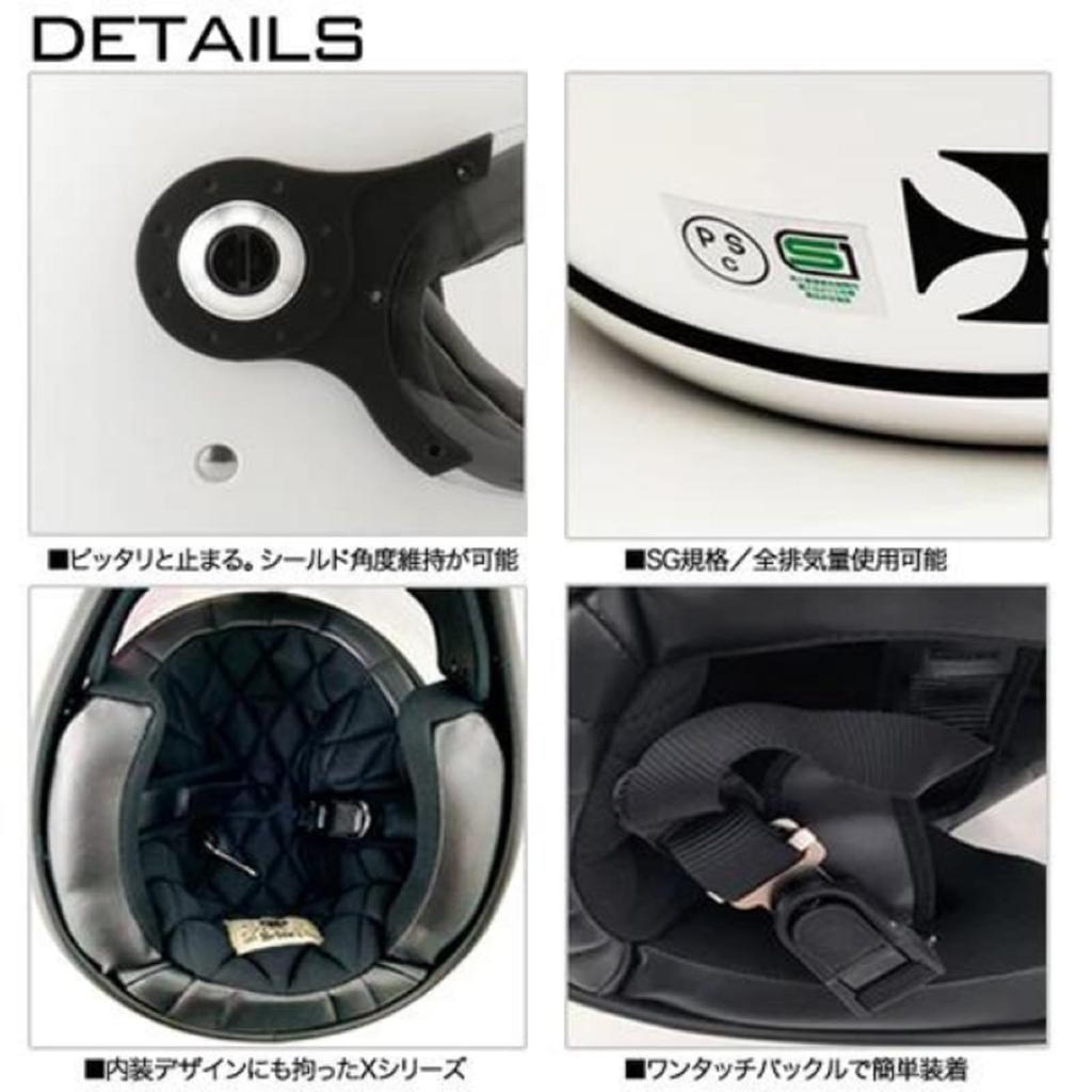 RIDEZ XX Full Face Matte Size L with Standard Clear Streamlined Design Helmet, Black, (Under 59-60cm), Motorcycle, Shield, Neo-Classic