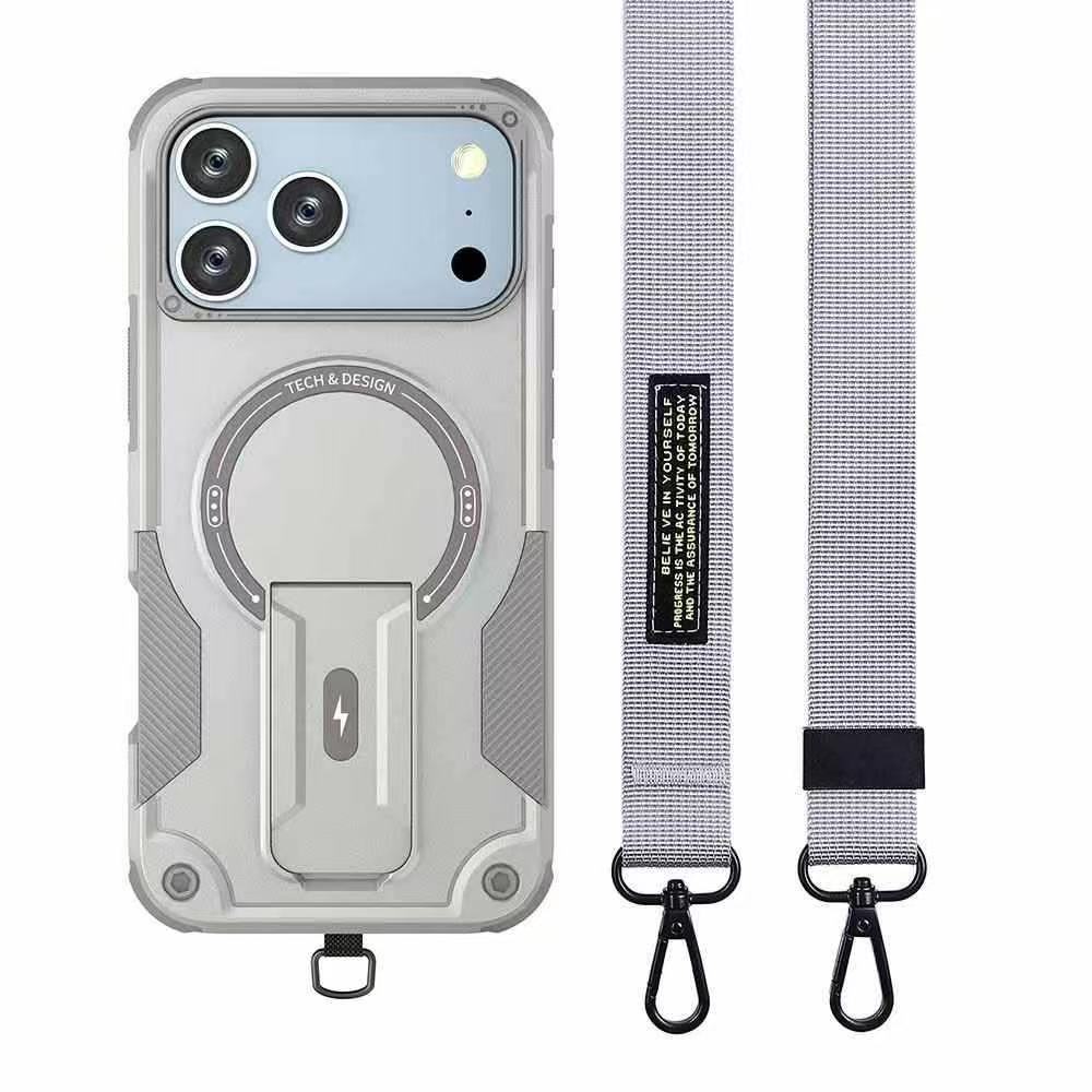 

Crossbody Magnetic Holder Case For iPhone 17 16 15 Plus 14 13 12 Pro Max Plus Hard Shell Four Corner Anti Fall Protective Cover iPhone 15