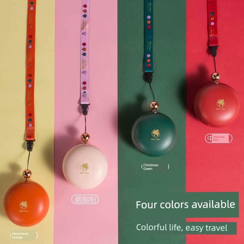 Summer Creative New Product Cartoon Capybara Neck Fan Mini Portable USB Charging Wearable Lanyard Electric Fan