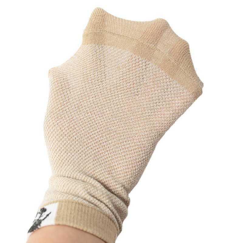 5 Pairs of Summer Thin Socks Men's Cotton Mesh Breathable Models Sports and Leisure Old Man Cloth Label Short Men's Boat Socks
