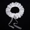 Elizabethan Chiffon Ruffle Collar Cuff Sleeves for Medieval Costume Detachable for Historical Reenactments and Event