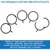 Openable Curtain Rings with Eyelets, 1inch Heavy Duty Rustproof Metal Drapery Rings,Shower Curtain Rings 24pcs Black Zocang