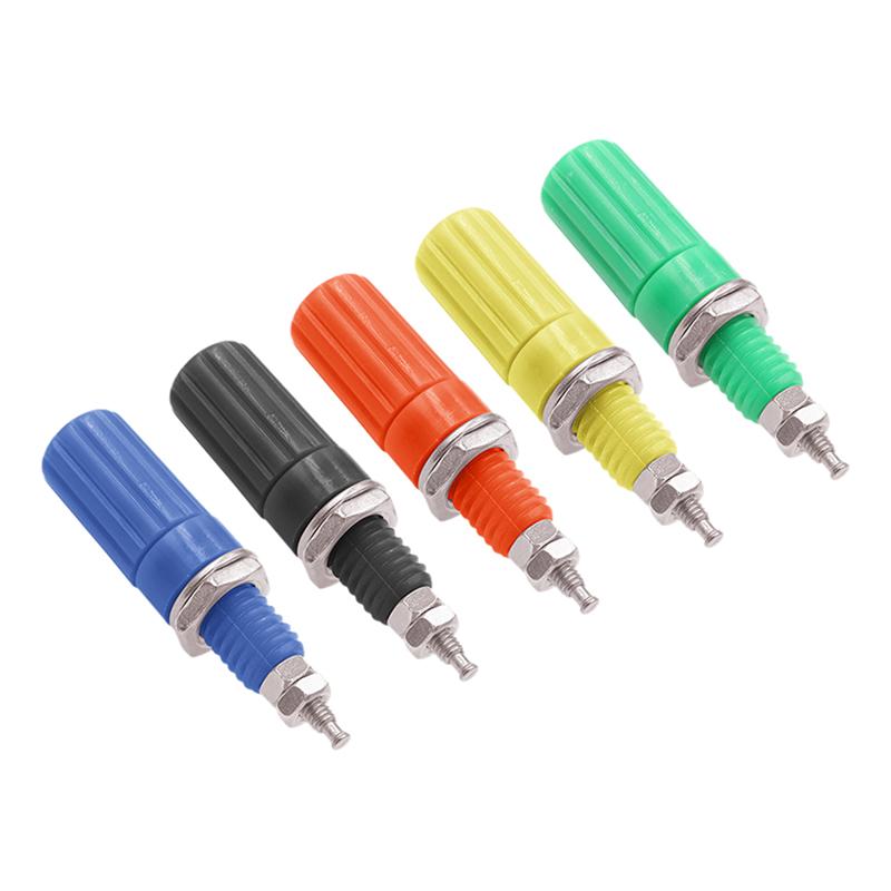 5Pcs Diy Accessories 4Mm Banana Socket M3X45Mm Binding Post Nut Banana Plug Jack Electrical Connector Terminal