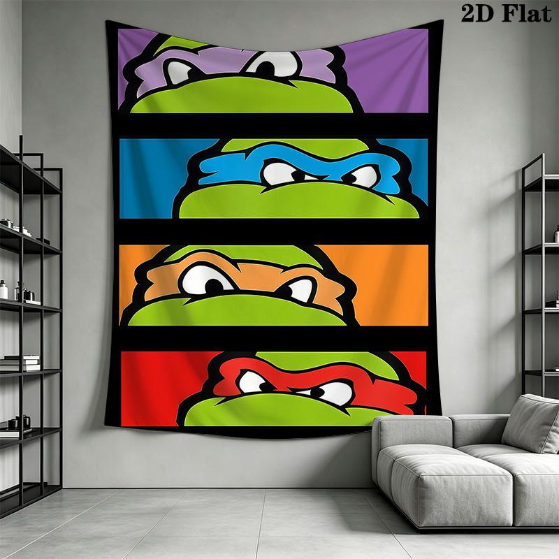 Mutant Turtles Urban Warriors Tapestry Wallmounted Fashion Print Homestay Soft Decoration Tapestry Christmas Gift Work Of Art