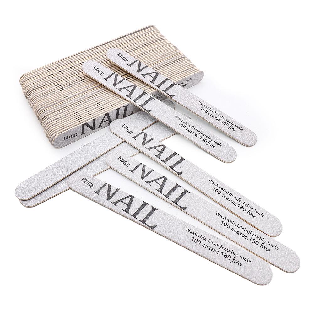 Premium Wooden Nail File for Manicurists - Ultra-thin, Washable, Ideal for Acrylic, Gel, and Natural Nails.