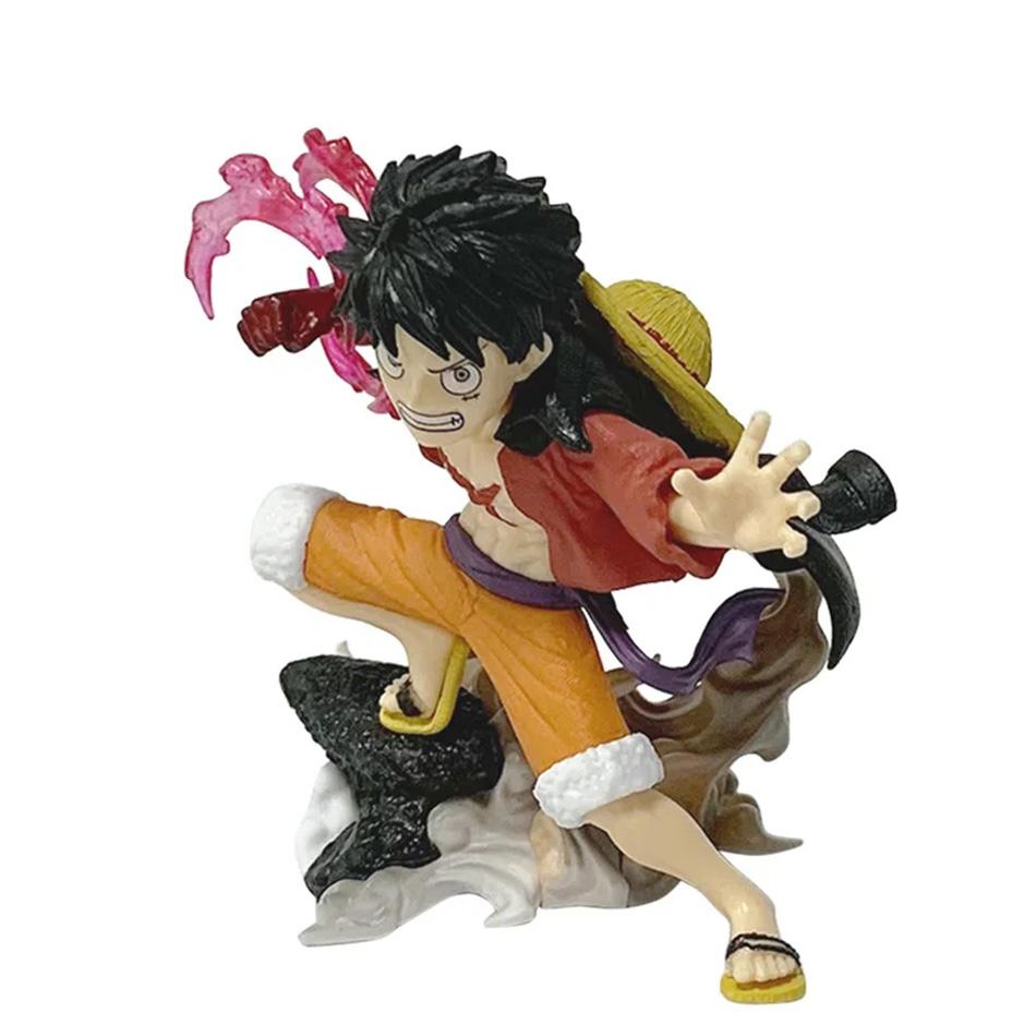 10cm One Piece Monkey D. Luffy Luffy Figures Battle Style Action Figures Anime Collection PVC Model Doll Toys Kid Birthday Gifts