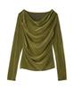 FRAY Asymmetric Draped Flocked Tulle Top I.D. Women's (FWCT254088)