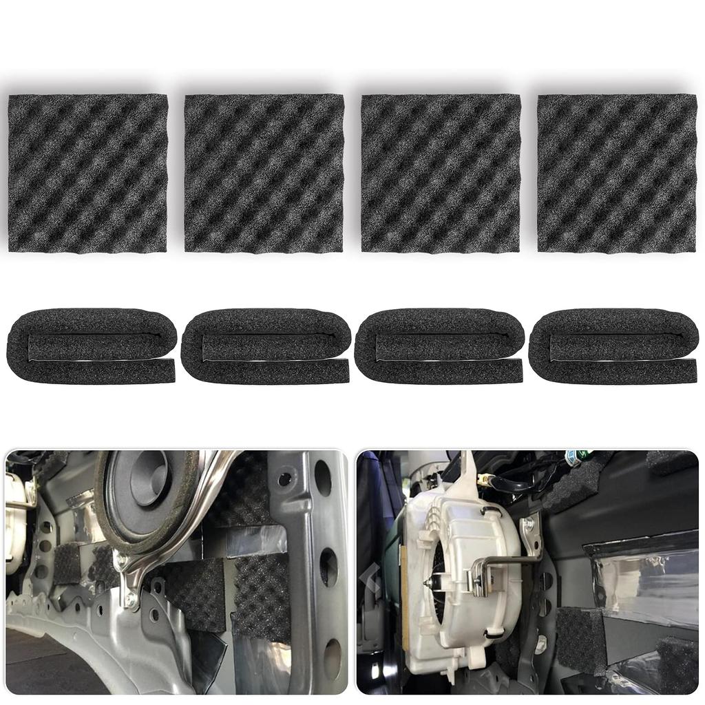 MSLANE Speaker Back Absorption Material 200mm X 20mm X 200mm 4 Sheets Soundproof Tape 20mm X 25mm X 600mm 4 Sheets Deadening Microphone Holder