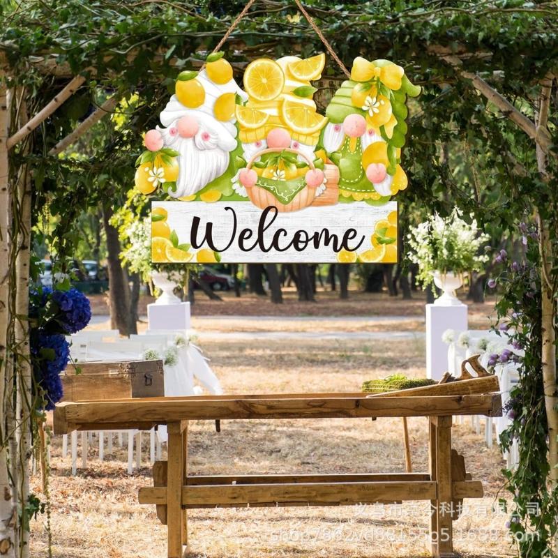 Decorative Spring Wood Decors Sign Hello Spring Wood Hangings Sign Unique Door Hangings, Home & Offices Decorations