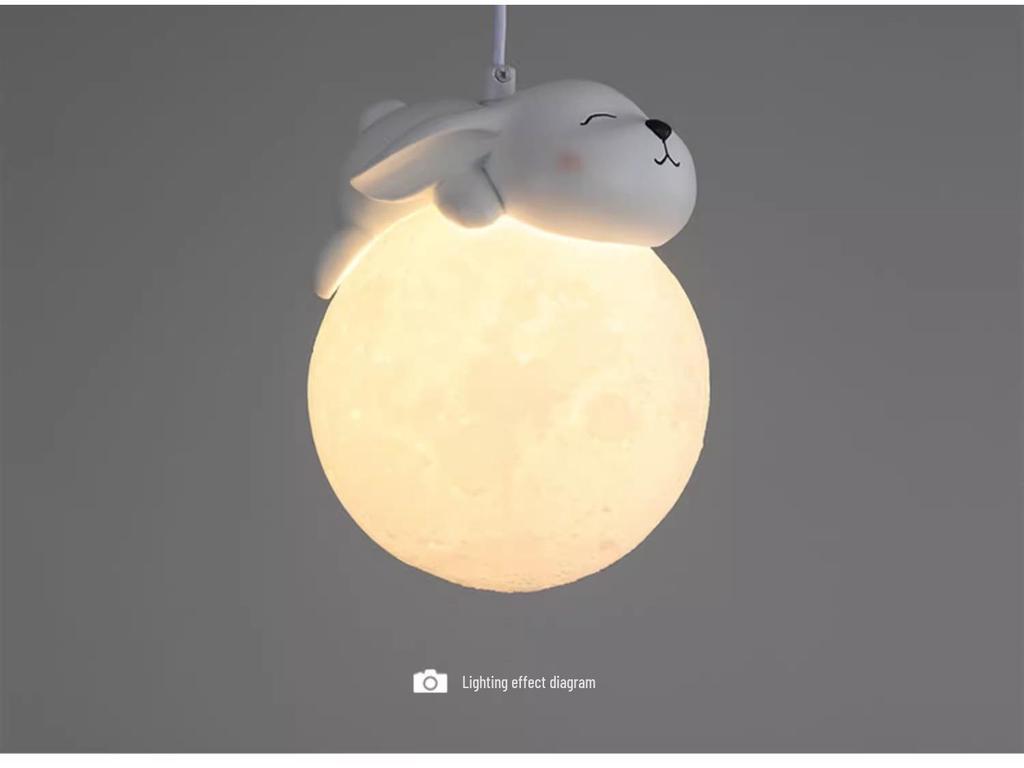 French Cream Little Lamb Chandelier - Creative Romantic Corridor and Bedroom Lighting Fixture.