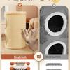 Compact Cat Tree & Bed with Enclosed Two-Layer Design, Scratching Board, Sisal Barrel - All-Season
