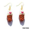 Fashion Cute 3D Cake Resin Drop Earrings for Women Girls Funny Donuts Cookies Food Shape Dangle Earring Party Jewelry Gifts