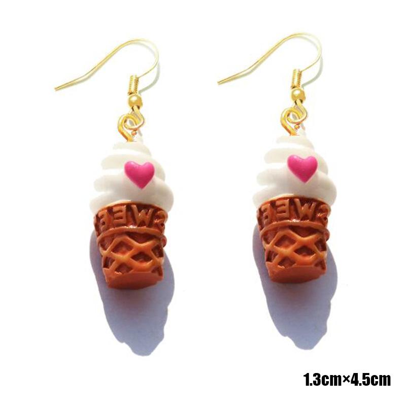 Fashion Cute 3D Cake Resin Drop Earrings for Women Girls Funny Donuts Cookies Food Shape Dangle Earring Party Jewelry Gifts