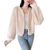 Korean Style Women's High Collar Thick Knit Zipper Sweater Jacket