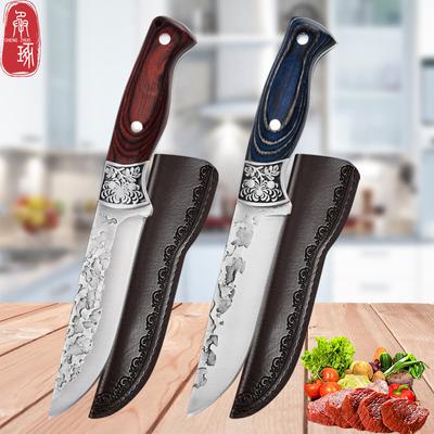 Stainless Steel Kitchen Knife Outdoor Handle Paring Knife Household Fruit Knife Camping Barbecue Paring Knife Wooden Handle Knife