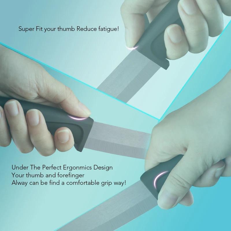 Ceramic Knife 3 4 5 6 Inch Sharp Kitchen Chef Knives Utility Slicer Paring Serrated Bread Meat Cleaver with Sheaths Black Blade