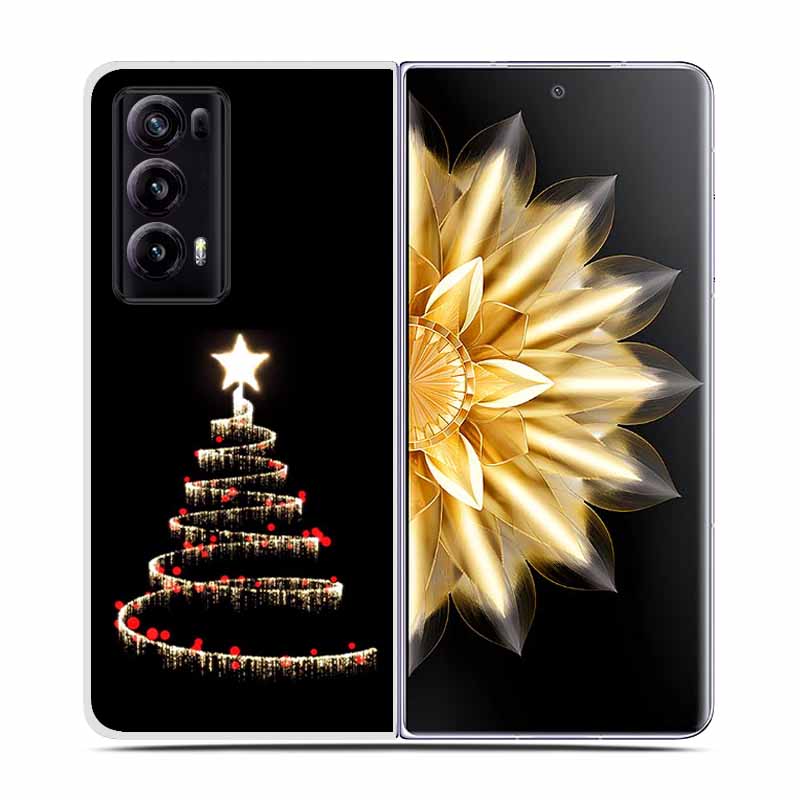 For Honor Magic V2 Case VER-AN1 Christmas Cute Clear Hard Plastic PC Back Cover For Huawei Honor Magic V2 5G Coques Cartoon Bags