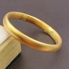 Shajin Heart Sutra Closed Mouth Bangle: Women's Imitation Gold Jewelry, Elegant Wedding Bracelet.