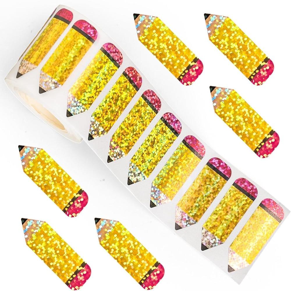 

500pcs/roll Sunflower Halloween Stickers Laser Type Decorative Paper Reflective Labels Decals Snowman Waterproof Ghost Stickers