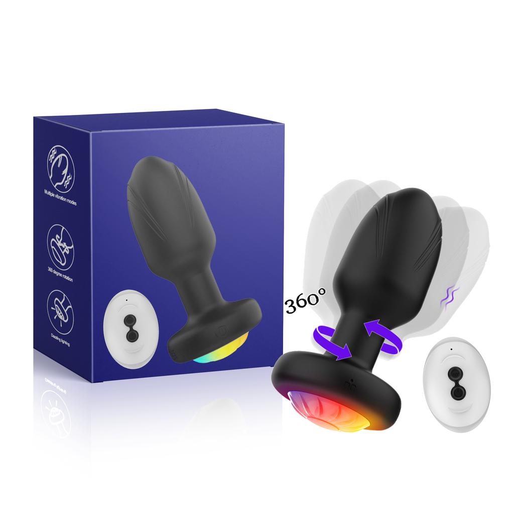 360 Rotation Vibrating Anal Plug Remote Control Butt Plug Vibrator For Man 10 Speed Prostate Massager Adult Sex Toys For Couples