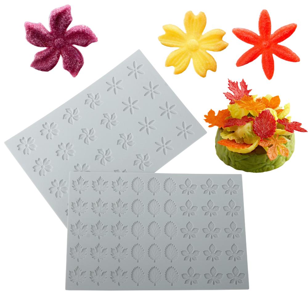 Fish Bone Silicone Mold Maple Leaf  Flower Fondant Lace Mat Molecular Gastronomy Chocolate Crisp Baking Mold