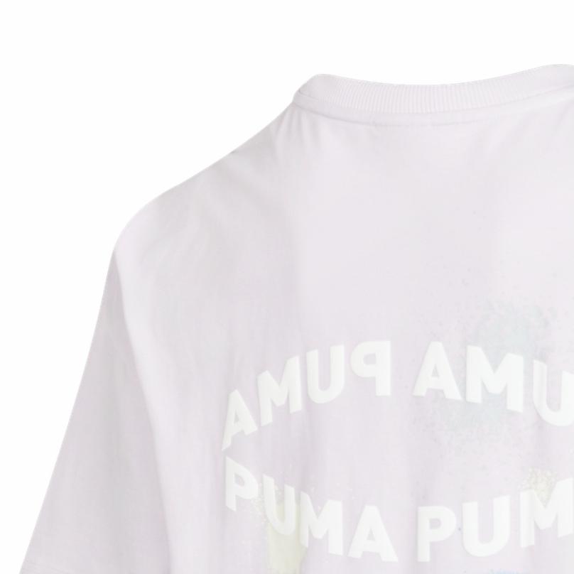 PUMA Solid Color Sports Loose Breathable Round Neck Short Sleeve T-Shirt Men Tops Pink 536087-17