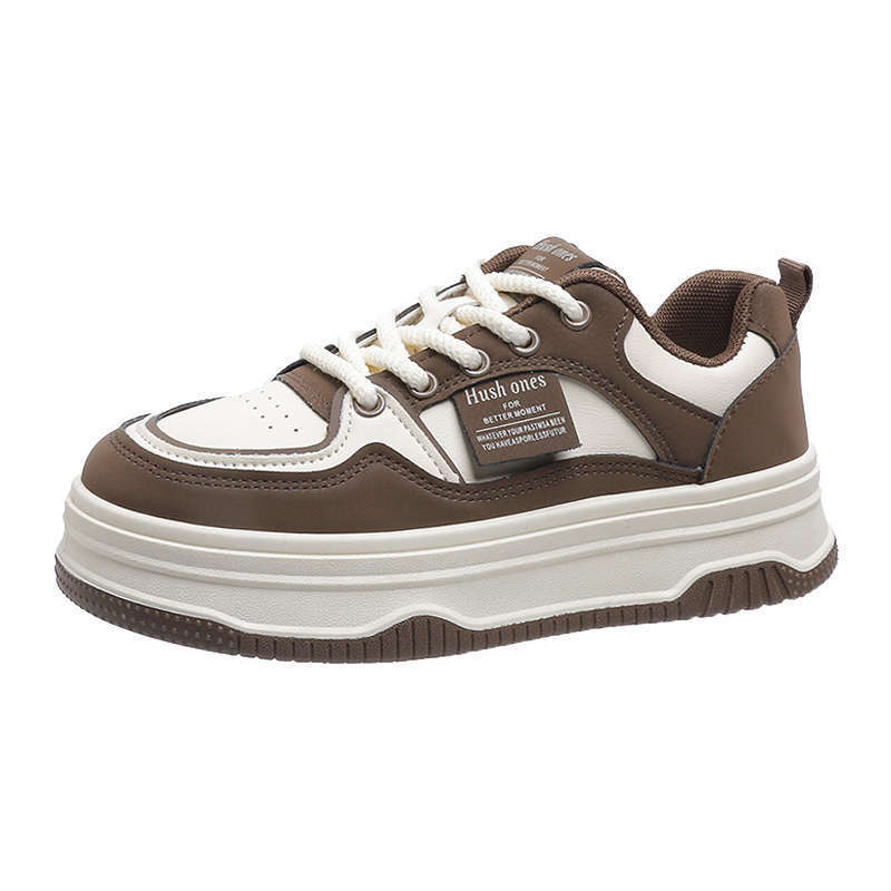 Platform soled student board shoes women's 2025 spring and autumn shoes ins versatile breathable niche retro casual sports shoes women