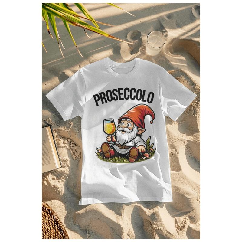 Funny Prosecco Print T-Shirt | Exclusive "Prosecco Nano" Slogan Design for Prosecco Lovers, Casual Style, All-Season Wear, Perfect Gift