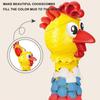 Colorful Feather Chicken Imitate Hens To Lay Eggs Toy Color Model Creative Mini Thinking Hen Diy Colored Exercise
