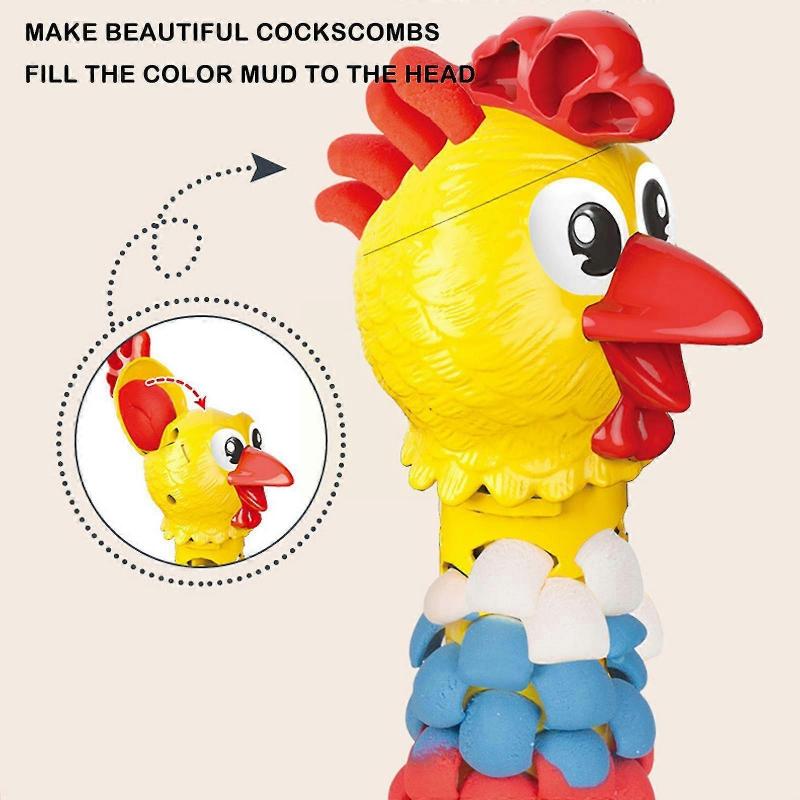 Colorful Feather Chicken Imitate Hens To Lay Eggs Toy Color Model Creative Mini Thinking Hen Diy Colored Exercise