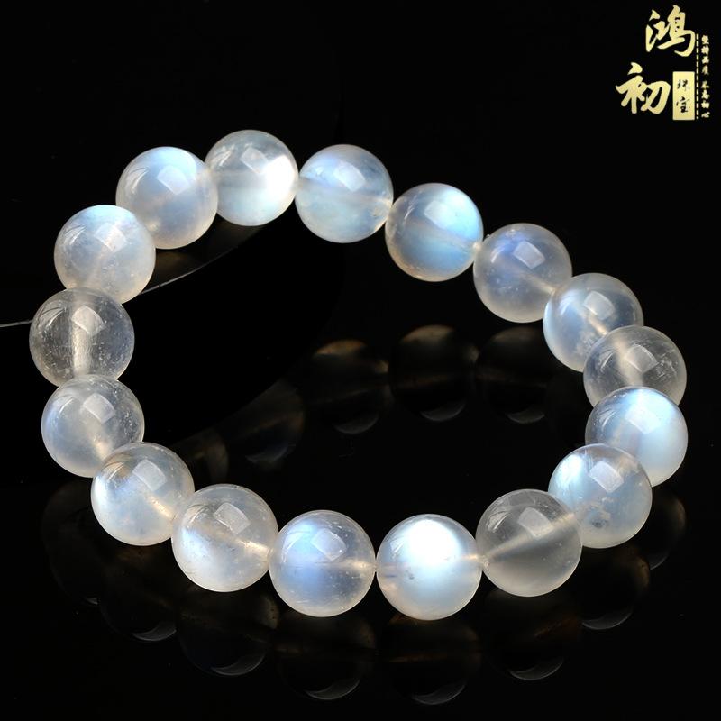 Hongchu Crystal Natural Cream Blue Moonstone Bracelet Fresh Blue Moonstone Bracelet