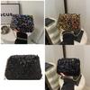 Black And White Sparkly Underarm Bag Women 2024 New Spring Nightclub Chain Small Square Bag Street Fashion