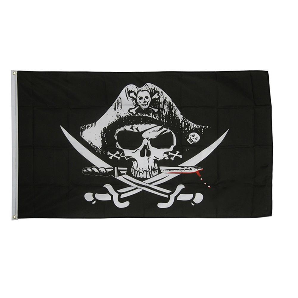 Banner Huge Skull Pirate Flag 90x150cm Decoration For Haunted House KTV Bar Halloween