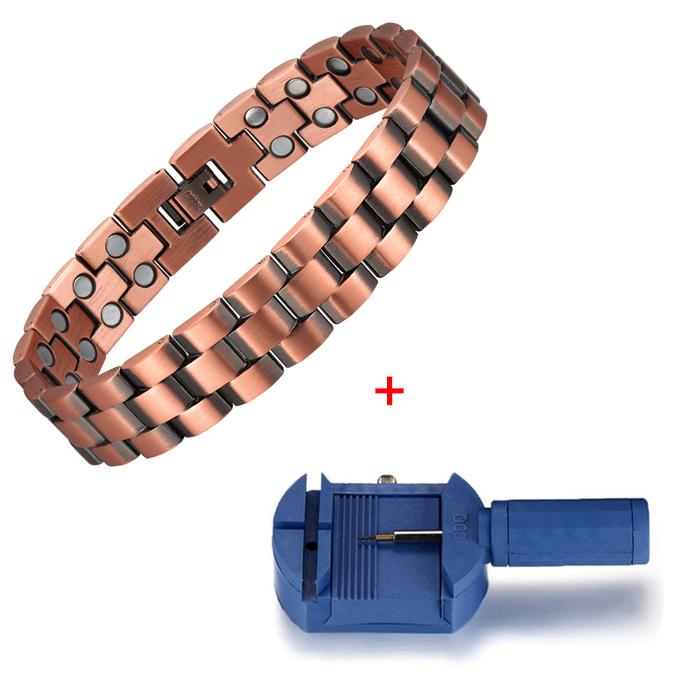 Copper Bracelet for Men Double Raw Magnets for Joint Pain and Stiffness Joint Related Inflammation and Skin Allergies