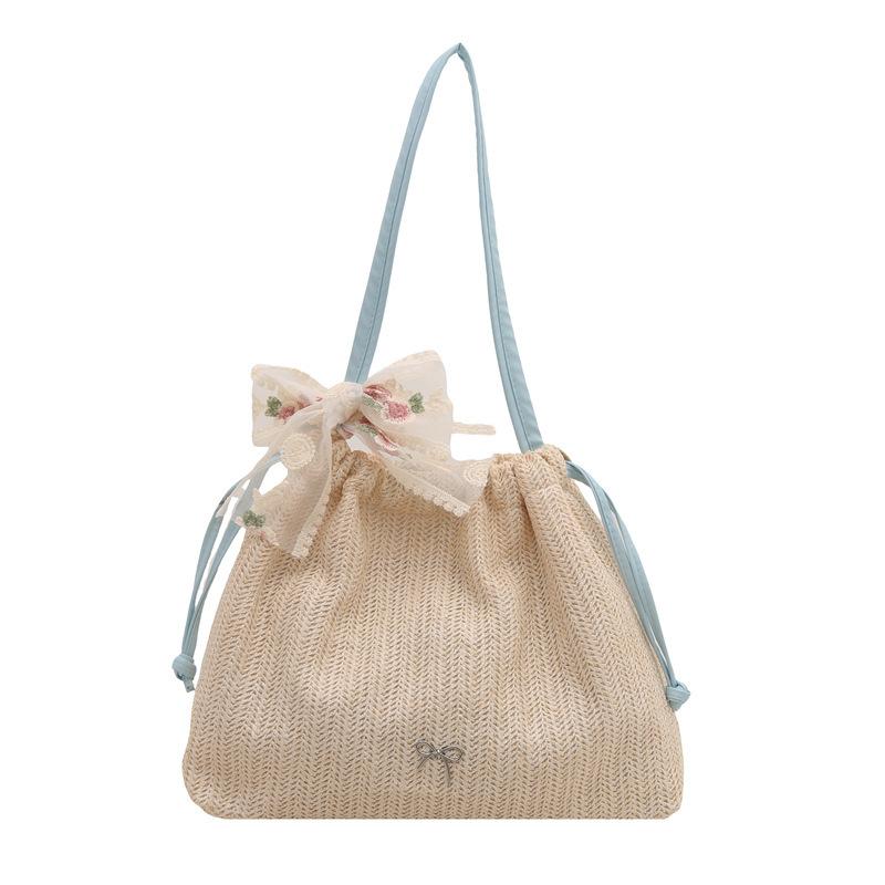 Xia Shangxin Straw Beach Fresh 2025 Popular New Trendy Fashion Simple Large Capacity Portable Shoulder Tote Bag