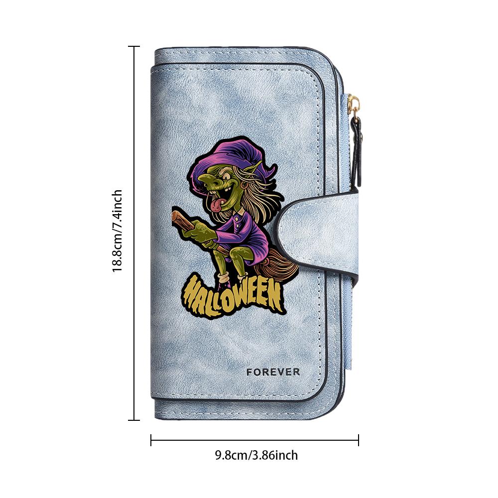 Halloween Witch Purse Fashion Ladies Casual Wallet Portable Card Holder Forever Style