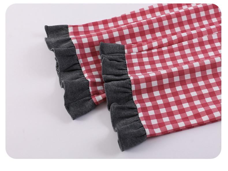 Ensemble de Pyjama Mignon à Dessin Animé pour Femme avec Coussinets de Poitrine - Manches Longues, Pantalon Long pour Printemps & Automne, à Porter à l'Intérieur ou à l'Extérieur