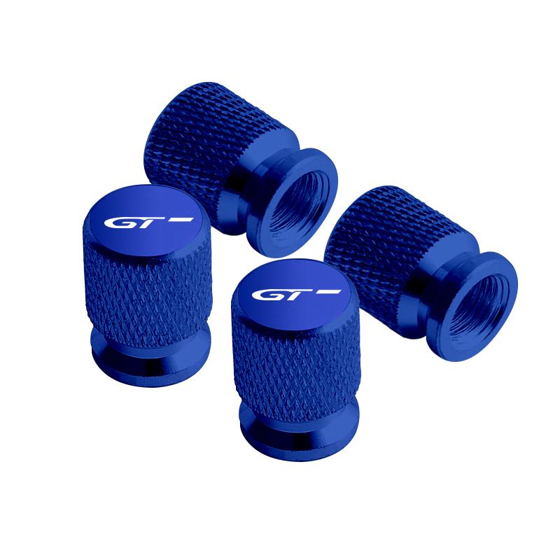 4pcs Metal GT Badges Car Wheel Tire Valve Caps Covers For Peugeot RCZ 206 307 308 3008 207 208 508 2008 5008 RIFTER Accessories