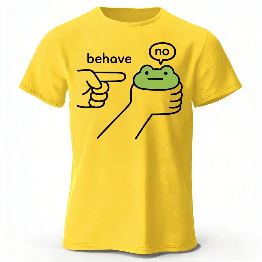 New Rebellious Frog Print Mens Pure Cotton Sports Short Sleeved Running Fitness Plus Size Loose Tshirt Street Daily Casual Top